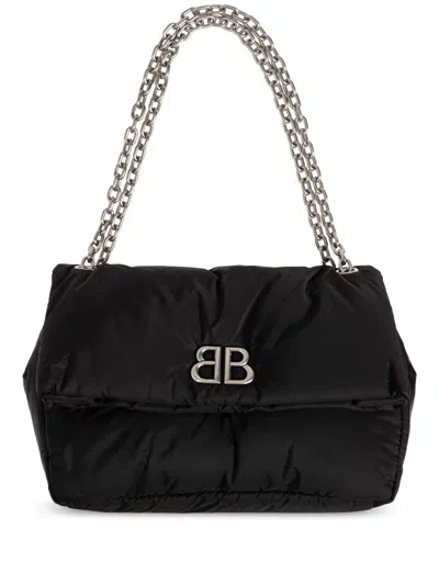 Balenciaga Medium Monaco Shoulder Bag In Black