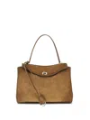 Balenciaga Medium Rodeo Suede Tote Bag In Brown