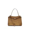 Balenciaga Medium Rodeo Suede Tote Bag In Brown