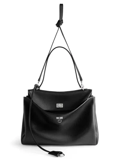 Balenciaga Medium "rodeo" Bag In Black