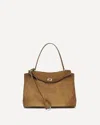 Balenciaga Medium Rodeo Suede Tote Bag In Brown