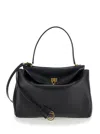 Balenciaga 'medium Rodeo' Black Handbag With Detachable Key Holder In Smooth Leather Woman In Black