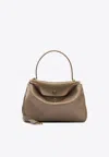 Balenciaga Medium Rodeo Calf Leather Shoulder Bag In Sand