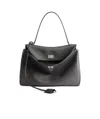 Balenciaga Rodeo Medium Leather Shoulder Bag In Gray