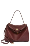 Balenciaga Medium Handbag "rodeo" In 6034 Dark Burgundy