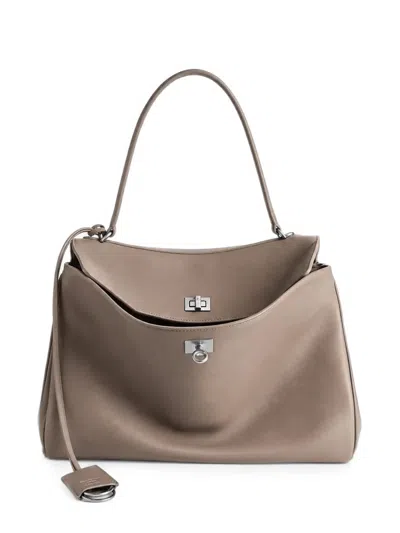 Balenciaga Medium Rodeo Leather Tote Bag In Purple