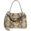 Balenciaga Medium Rodeo Python Print Leather Top Handle Bag In Brown