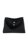 Balenciaga Medium Handbag With Top Handle And Metallic Hardware In Black