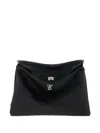Balenciaga Medium Handbag With Top Handle And Metallic Hardware In Black