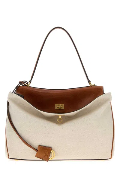 Balenciaga Medium Rodeo Sand Canvas Handbag With 35 Cm Width, 23.5 Cm Height & 11 Cm Depth In Beige O Tan