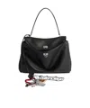 Balenciaga Smooth Black Calfskin Small Rodeo Bag Women In Black