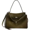 Balenciaga Medium Rodeo Suede Shoulder Bag In Brown