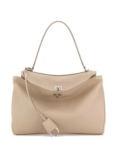 Balenciaga Women's Sand Leather Medium Rodeo Handbag In Neutral