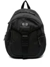 Balenciaga Men's Ripstop Texture Water-repellent Mesh Panelling Embroidered Logo Bag In 1000 Black