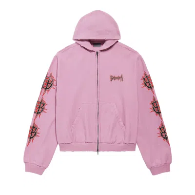 Pre-owned Balenciaga Medium Zip-up Hoodie 'old Pink' | Women's Size S