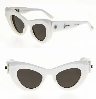 Pre-owned Balenciaga Mega Inside Out 0204 White Carbon 003 Fashion Bb Sunglasses Bb0204s In Gray