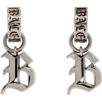 Balenciaga Melrose B Xs Earrings In 0911 Antique Silver