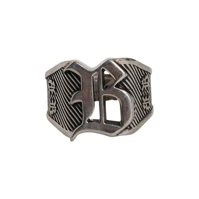 Pre-owned Balenciaga Melrose Signet Ring 'antique Silver' | Men's Size 62
