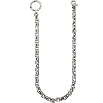 Balenciaga Melrose Trouser Keychain In 0911-antique Silver