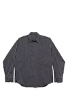 Balenciaga Oversized Striped Poplin Shirt For Men In Multi