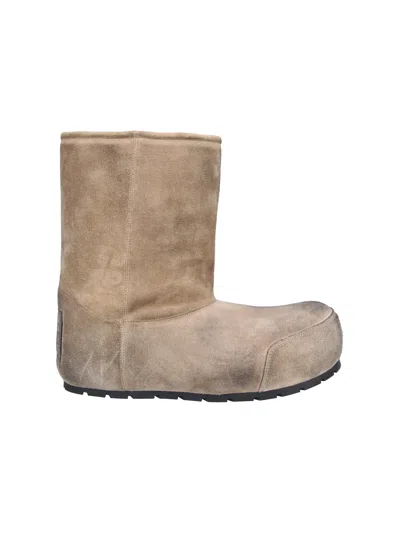 Balenciaga Men's 100% Leather Boots In Brown