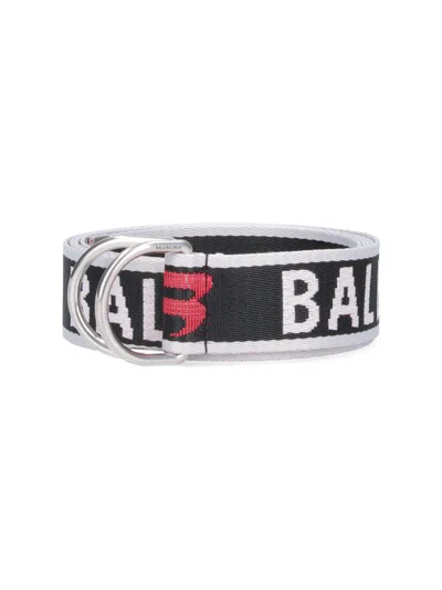 Balenciaga Men's 100% Polyester Designer Buckle Belt In Gray