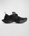 Balenciaga Black Mesh And Rubber Circuit Sneakers In Black