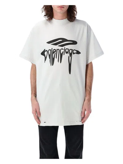 BALENCIAGA MEN'S 3B LIQUEFIED T-SHIRT