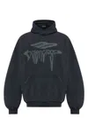 Balenciaga 3b Liquified Black Faded Sweatshirt In Black