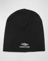 Balenciaga Loop Sports Icon Beanie Hat In Black
