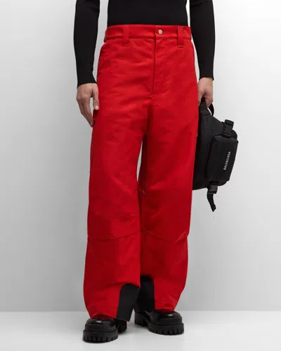 Balenciaga 3b Sports Icon Ski Cargo Pants In Red