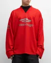 Balenciaga Men's 3b Sports Icon Ski T-shirt In Red