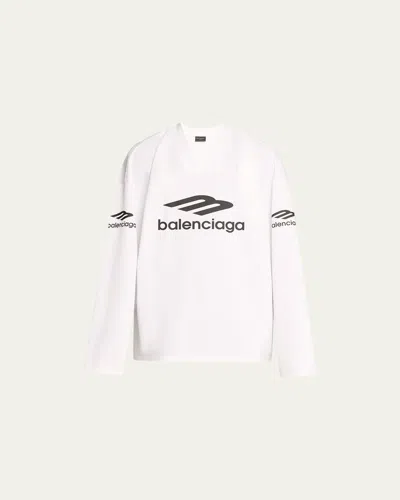 Balenciaga Men's 3b Sports Icon Ski T-shirt In White