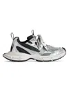 Balenciaga 3xl White Low Top Sneakers With Logo Detail In Tech Fabric Man In Multi