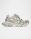Balenciaga Men '3xl' Grey Low Top Sneakers With Logo Detail In Tech Fabric Man In Gray