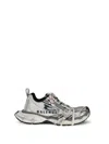 Balenciaga 3xl Split Logo Nylon And Mesh Sneakers In Gray