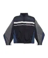 Balenciaga Men's 50/50 Tracksuit Jacket In Black Faded In Black