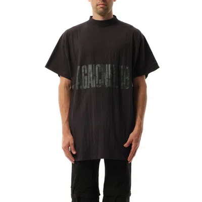Balenciaga Men's Agaicnelab Oversized T-shirtacite In Washed Black/anthr