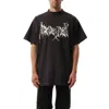 Balenciaga Men's Ai Metal Oversized T-shirt In Washed Black/white