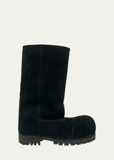 BALENCIAGA MEN'S ALASKA CALFSKIN HIGH BOOTS