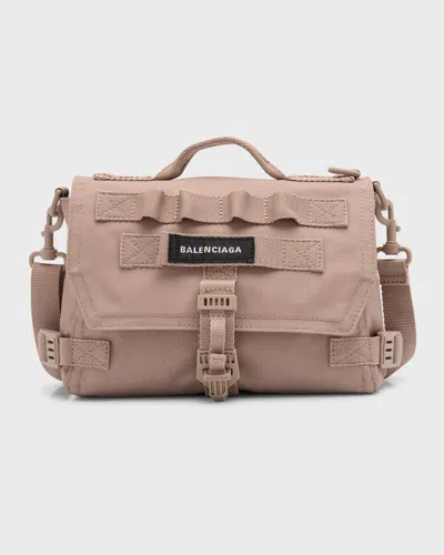 Balenciaga Men's Army Messenger Bag In 9706 Stone Beige