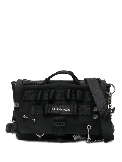 Balenciaga Men Army Messenger Small Borsa A Tracolla In Black