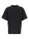 Balenciaga Black Crewneck T-shirt With Logo On The Front And On The Back In Cotton Man In Black