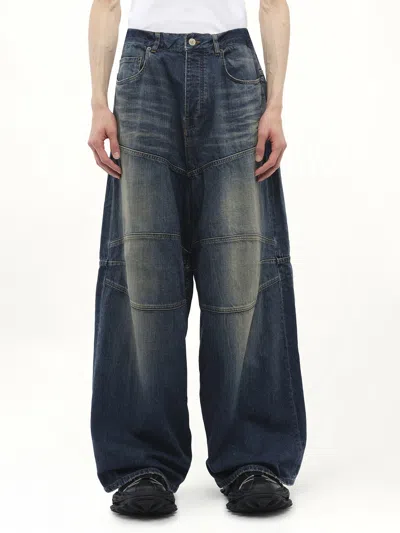BALENCIAGA MEN'S BAGGY DENIM PANTS