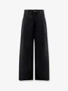 Balenciaga Loose Fit Denim Trousers In Black
