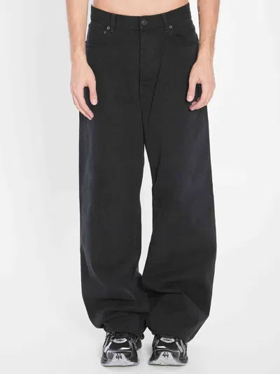 Balenciaga Men Baggy Trousers In Black
