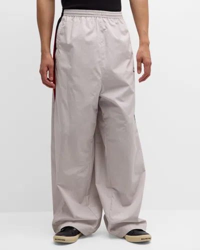 Balenciaga Men's Baggy Tracksuit Pants In 9016 Off White