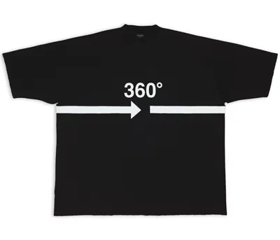 Pre-owned Balenciaga Men's  360 Tubular Oversized T-shirt In Black