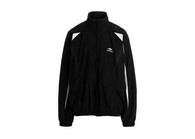 Pre-owned Balenciaga Men's  3b Sports Icon Track Jacket In Black/white