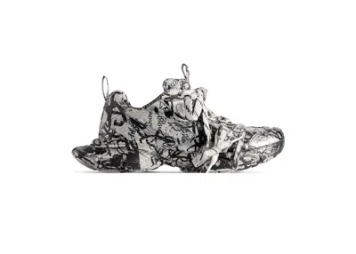 Pre-owned Balenciaga Men's  3xl Extreme Graffiti Sneakers In White/black